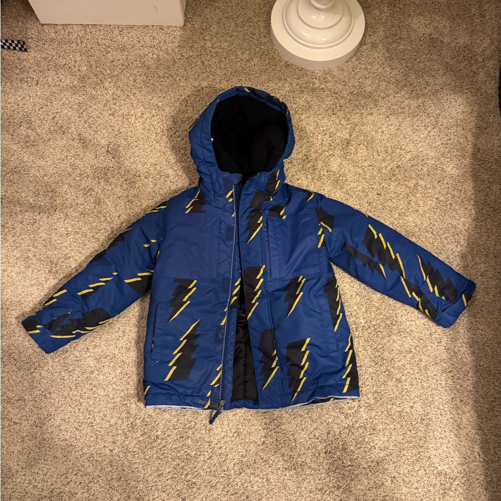 Hanna Andersson Blue Jacket with Lightning Design
